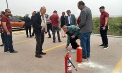 Beypazarı'nda hastane personeline yangın eğitimi verildi