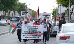 Gazze ve Doğu Türkistan için yürüyen aktivistler Karapınar'da