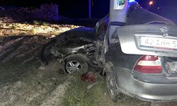 Telefon direğine çarpan sürücü hayatını kaybetti