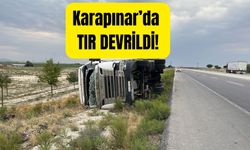 Konya’da TIR devrildi: 1 kişi yaralandı