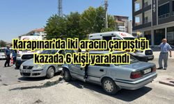 Karapınar’da iki aracın çarpıştığı kazada 6 kişi yaralandı