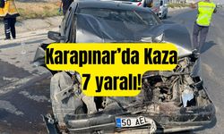 Karapınar Ereğli yolunda iki aracın çarpışması sonucu 7 kişi yaralandı