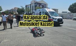 Karapınar'da motosiklet kazası!