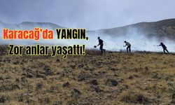 Karacadağ’da yangın, bölge halkına zor anlar yaşattı