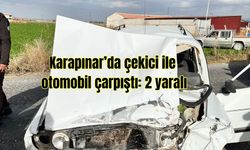 Karapınar’da çekici ile otomobil çarpıştı: 2 yaralı