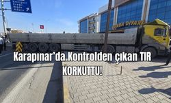 Karapınar'da kontrolden çıkan ''TIR'' korkuttu!