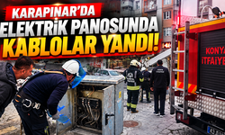 Karapınar’da Elektrik Dağıtım Panosunda Korkutan Yangın!