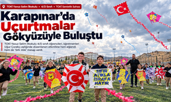 Karapınar’da Minik Öğrenciler Gökyüzünü Uçurtmalarla Renklendirdi
