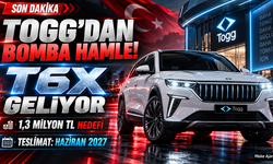 TOGG'DAN PİYASAYI SARSACAK HAMLE! T6X GELİYOR: 1,3 MİLYON TL HEDEFİ, TESLİMAT İÇİN TARİH VERİLDİ!