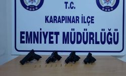 Karapınar'da 4 Adet Ruhsatsız Tabanca Ele Geçirildi.