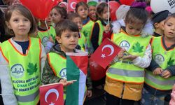 Konya'da çocuklar Filistinliler için hep birlikte dua etti