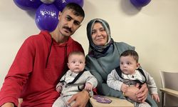 Konya'da 29 haftalıkken 1 kilogram doğan ikizler ailesinin neşesi oldu