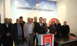 Karapınar'da CHP İlçe Teşkilatı tarafından şehitler için basın toplantısı düzenlendi