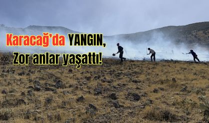Karacadağ’da yangın, bölge halkına zor anlar yaşattı