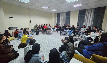 Konya’nın Karapınar ilçesinde KYK Sultan Veled Yurdu’nda hasbihal programı