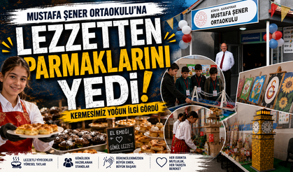 Mustafa Şener Ortaokulu'na gelen, lezzetten parmaklarını yedi!