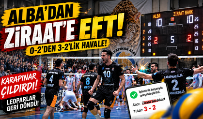 ALBA’DAN ZİRAAT’E EFT: 0-2’DEN 3-2’LİK HAVALE!