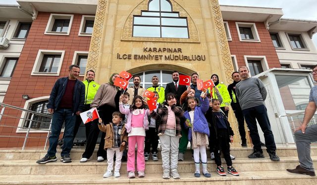Karapınar'da Anaokulu Öğrencilerinden Emniyete Ziyaret