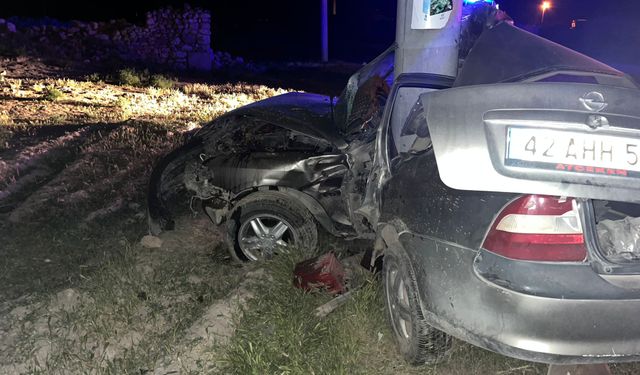 Telefon direğine çarpan sürücü hayatını kaybetti