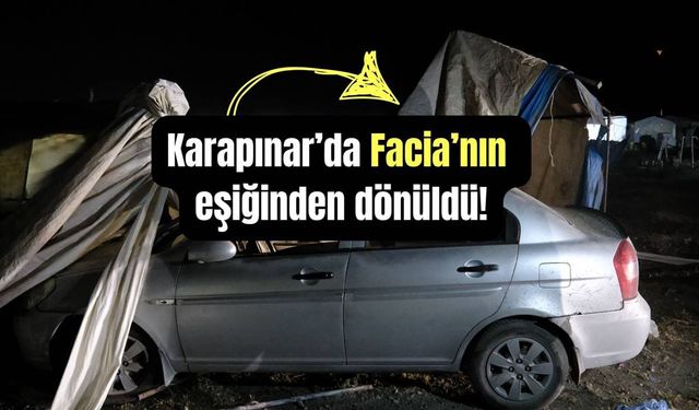 Karapınar'da facianın eşiğinden dönülen kaza!
