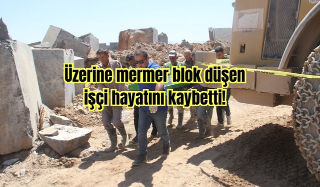 Konya'da üzerine mermer blok düşen maden mühendisi öldü