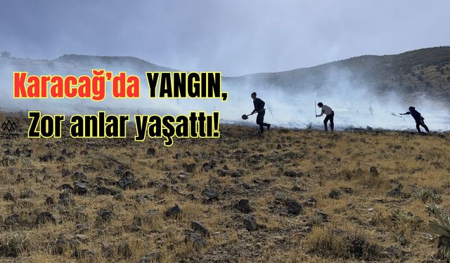 Karacadağ’da yangın, bölge halkına zor anlar yaşattı