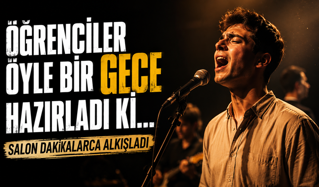 ÖĞRENCİLER ÖYLE BİR GECE HAZIRLADI Kİ SALON DAKİKALARCA ALKIŞLADI!