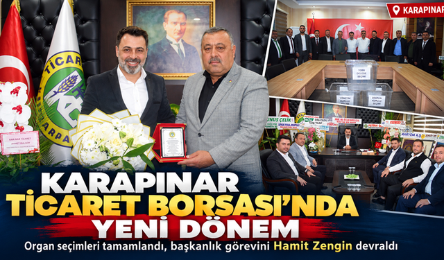 KARAPINAR TİCARET BORSASI'NDA YENİ DÖNEM! BAŞKANLIK EL DEĞİŞTİ