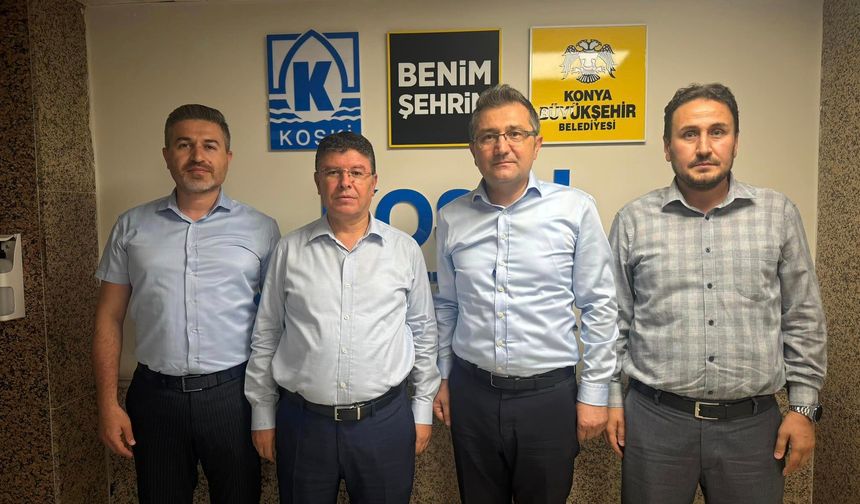 Karapınar Belediye Başkanı ve Koski İlçe Müdürü, Konya'da su kuyusu için istişarede bulundu