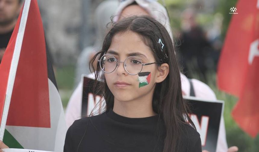 Karapınar'da Filistin için anlamlı yürüyüş