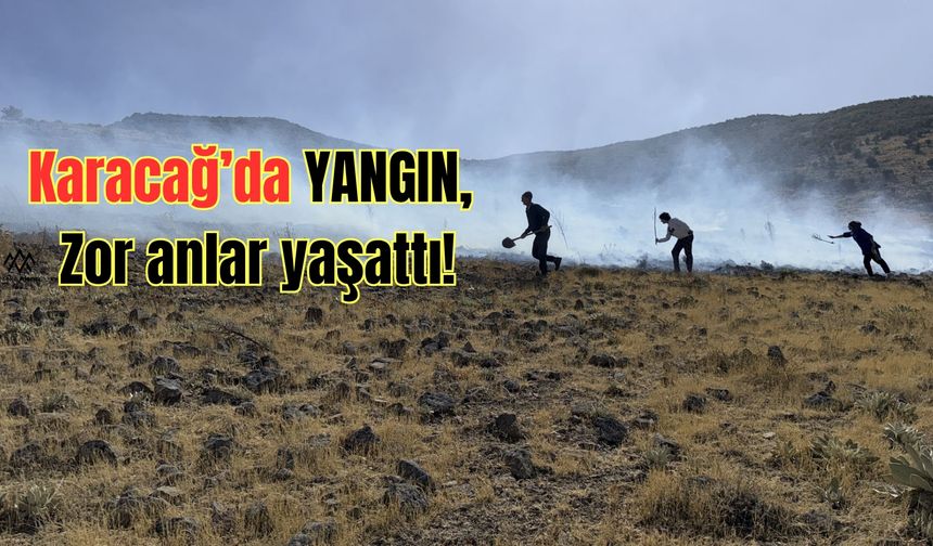 Karacadağ’da yangın, bölge halkına zor anlar yaşattı