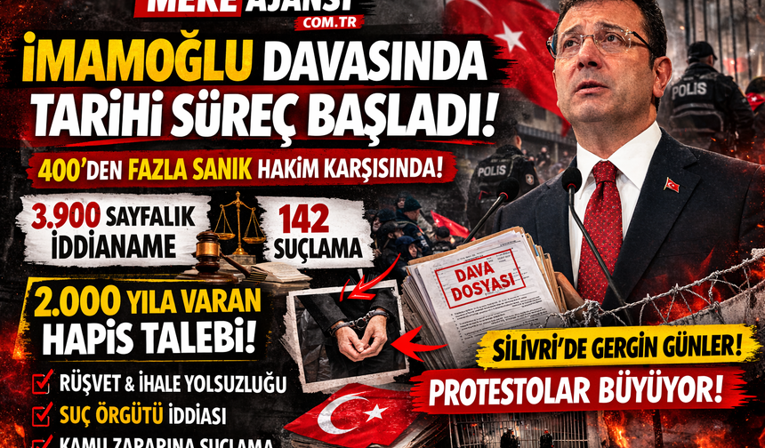 İMAMOĞLU DAVASI BAŞLADI: 400 SANIK, 2000 YILA VARAN CEZA TALEBİ