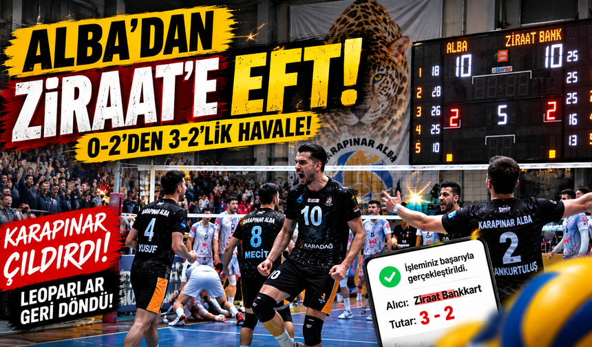 ALBA’DAN ZİRAAT’E EFT: 0-2’DEN 3-2’LİK HAVALE!