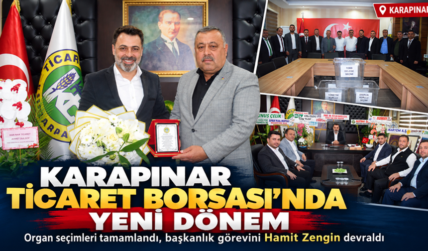KARAPINAR TİCARET BORSASI'NDA YENİ DÖNEM! BAŞKANLIK EL DEĞİŞTİ