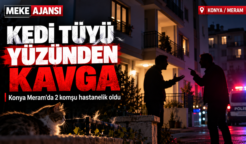 Konya'da Kedi Tüyü Yüzünden Kan Döküldü! Komşuların Tartışması Hastanede Bitti