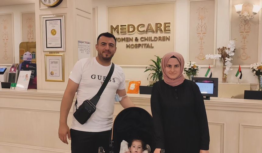Karapınar'ın Sevgisi Dilek Bebeği Dubai'ye Taşıdı: İlk Fotoğraf Umut Verdi