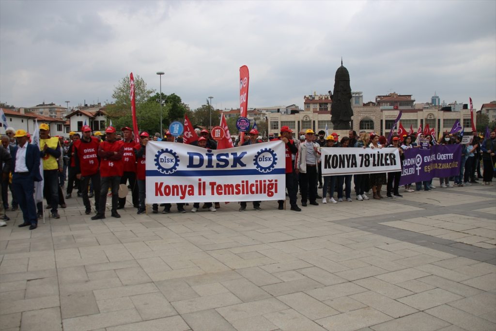 Konya'da, 1 Mayıs Emek ve Dayanışma Günü çeşitli etkinliklerle kutlandı.